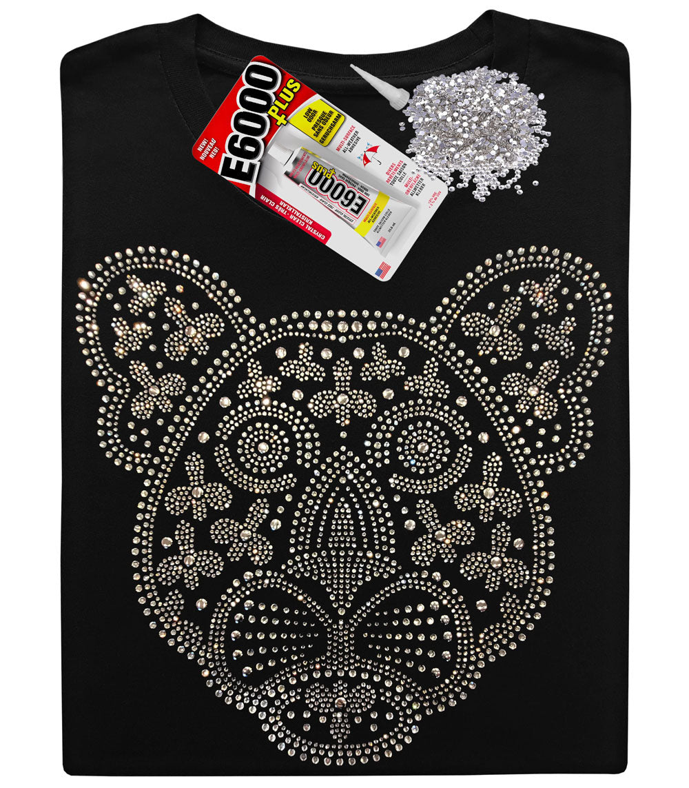 tshirt with rhinestone pattern