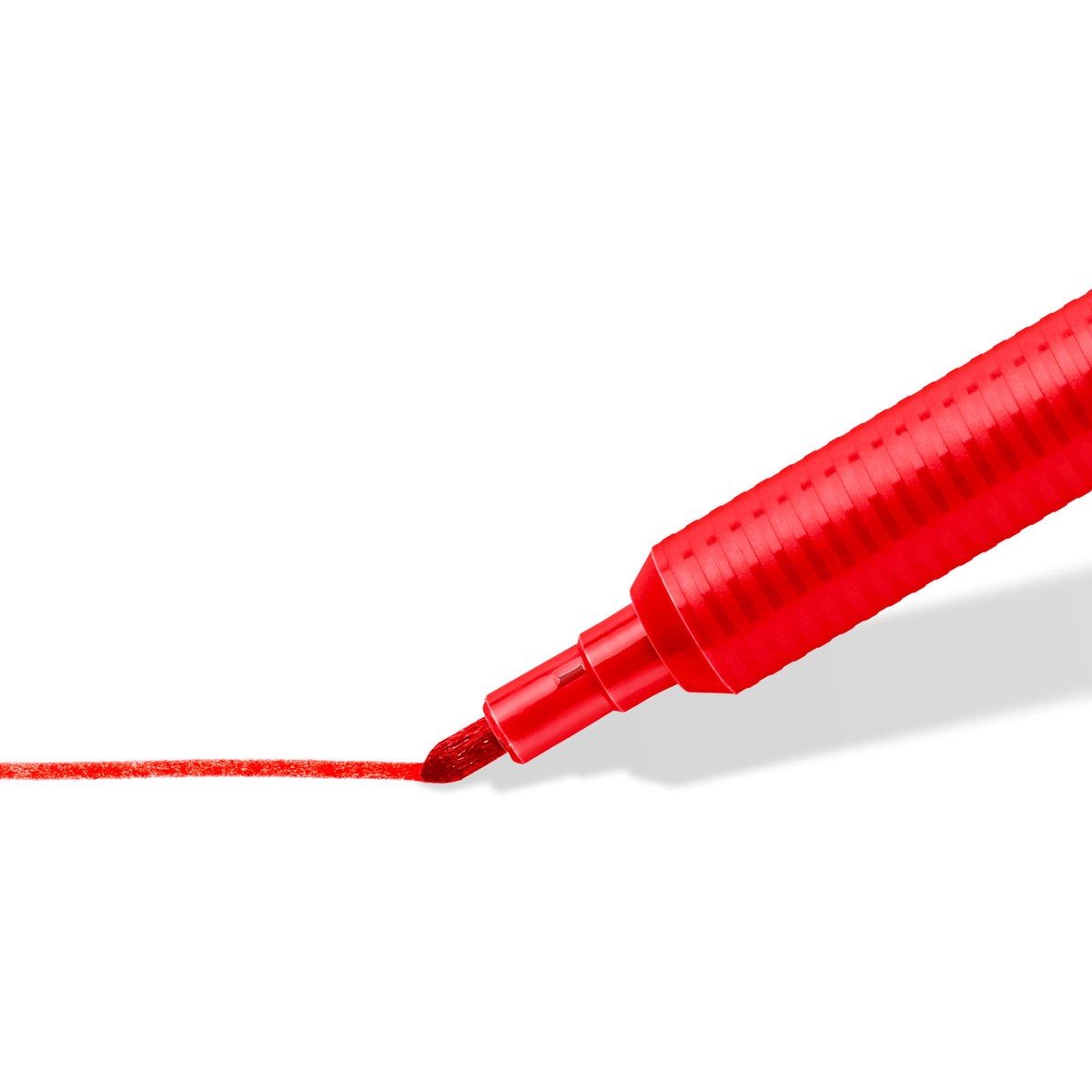 Red marker pen on a white background