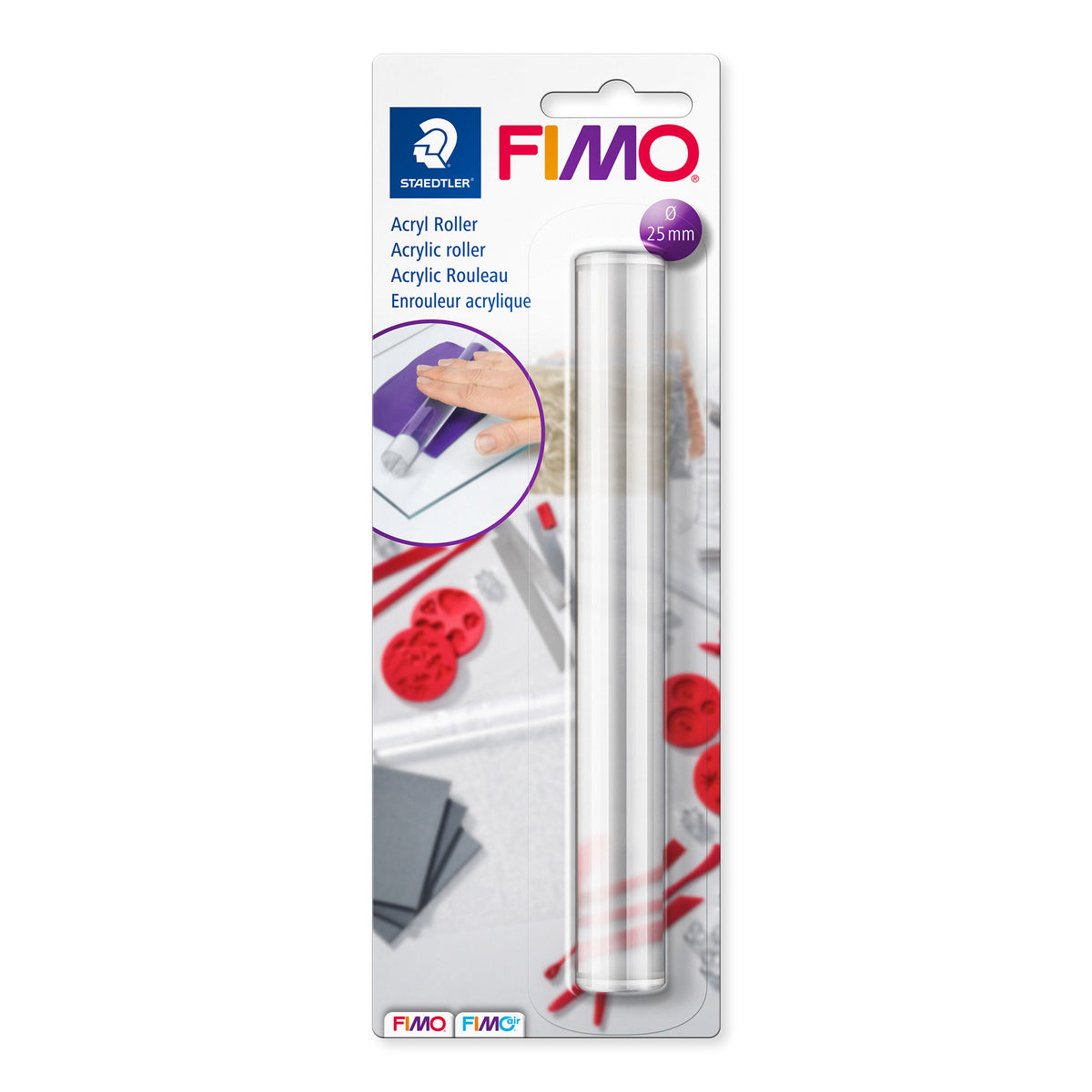 FIMO acrylic roller packaging on a white background