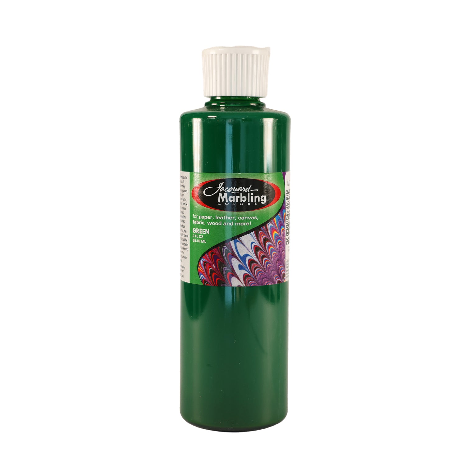 A bottle of Jacquard Marbling Floating Paint Green
