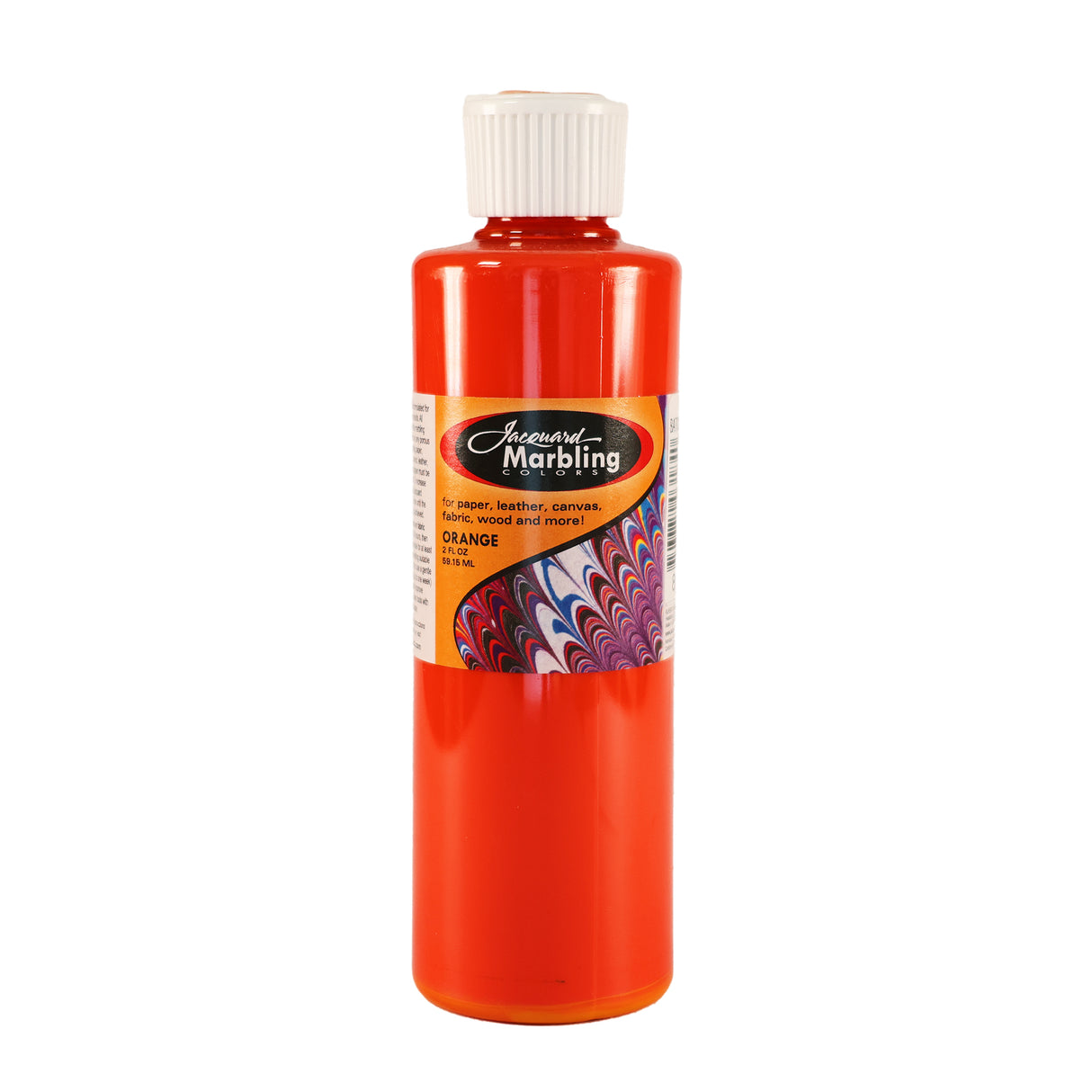 A bottle of Jacquard Marbling Floating Paint Orange.