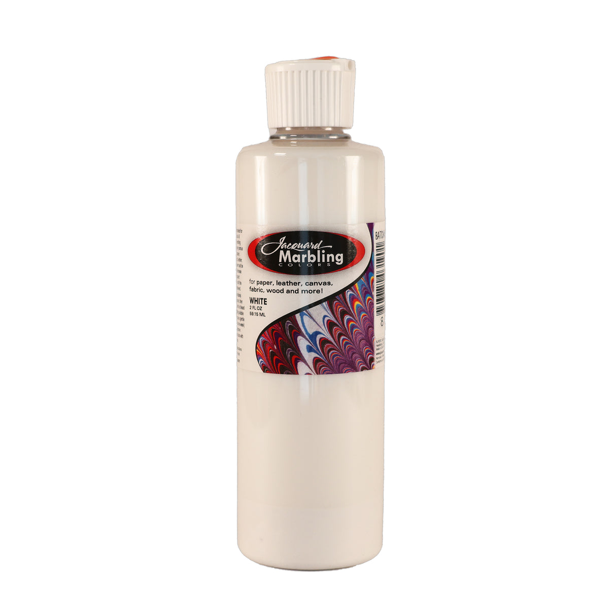 A bottle of Jacquard Marbling Floating Paint White