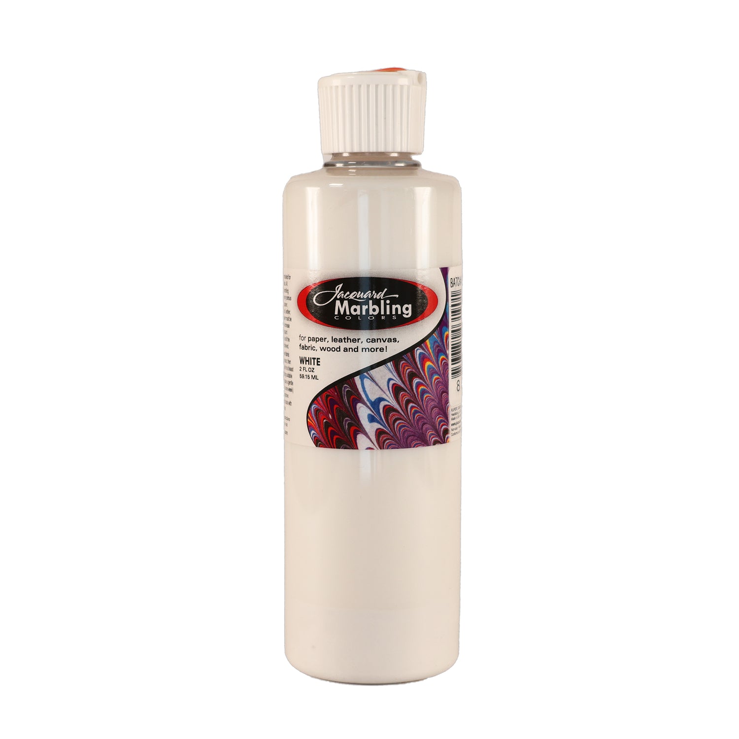 A bottle of Jacquard Marbling Floating Paint White