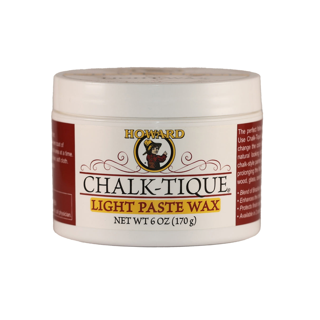 Jar of Howard Chalk-Tique Light Paste Wax on a white background