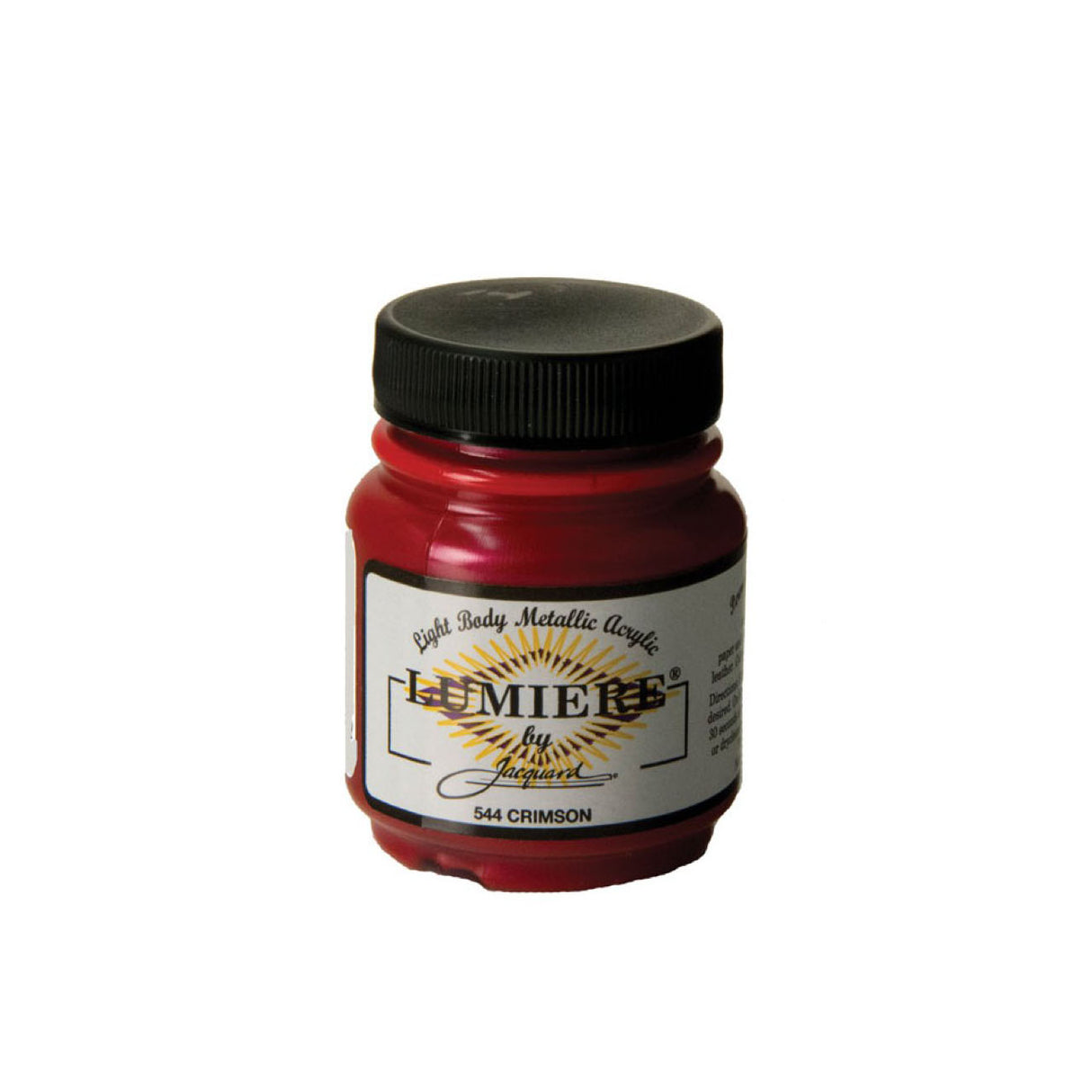 Jacquard Lumiere Metallic Pearlescent Acrylic Paints for Fabric Crimson.