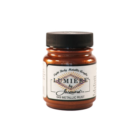 Jacquard Lumiere Metallic Pearlescent Acrylic Paints for Fabric Metallic Rust.