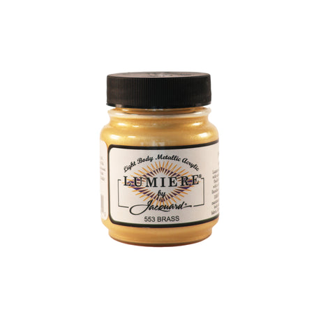 Jacquard Lumiere Metallic Pearlescent Acrylic Paints for Fabric Brass.