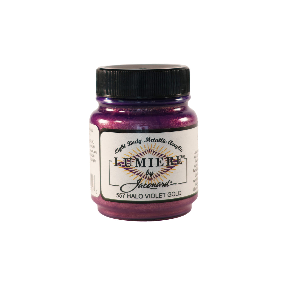 Jacquard Lumiere Metallic Pearlescent Acrylic Paints for Fabric Halo Violet Gold.