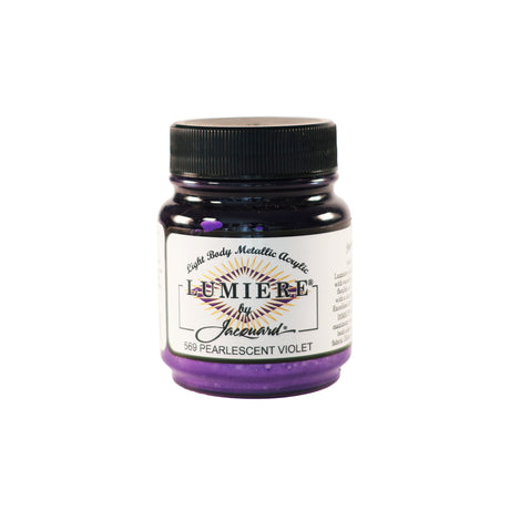 Jacquard Lumiere Metallic Pearlescent Acrylic Paints for Fabric Pearlescent Violet.