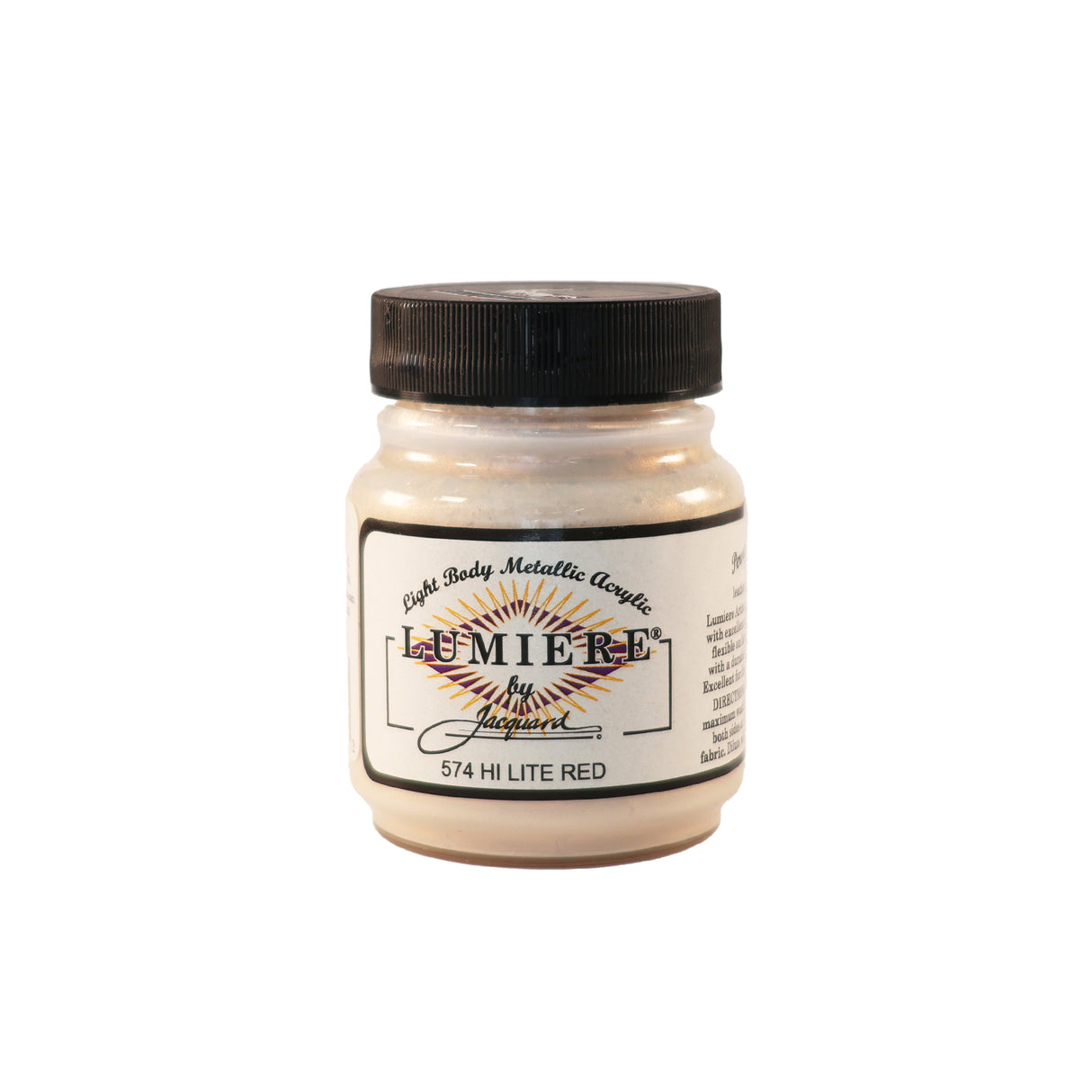 Jacquard Lumiere Metallic Pearlescent Acrylic Paints for Fabric Hi-Lite Red