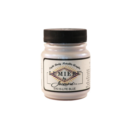 Jacquard Lumiere Metallic Pearlescent Acrylic Paints for Fabric Hi-Lite Blue