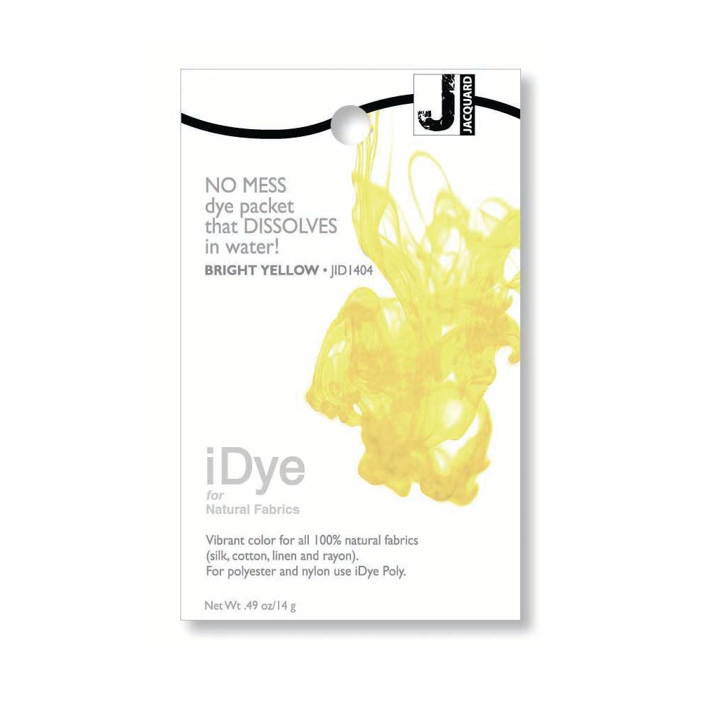 Jacquard iDye Natural Fabric Dye packet Bright Yellow JID1404
