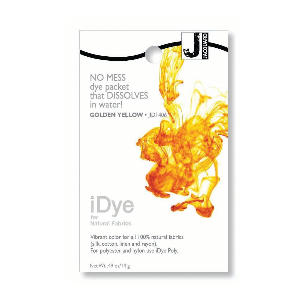 Jacquard iDye Natural Fabric Dye packet Golden Yellow JID1406