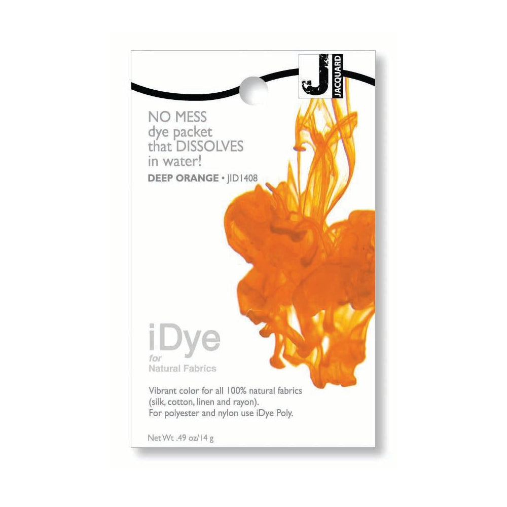Jacquard iDye Natural Fabric Dye packet Deep Orange JID1408.