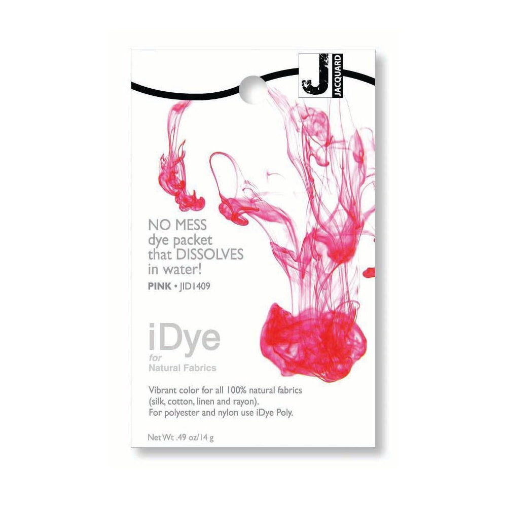 Jacquard iDye Natural Fabric Dye packet Pink JID1409