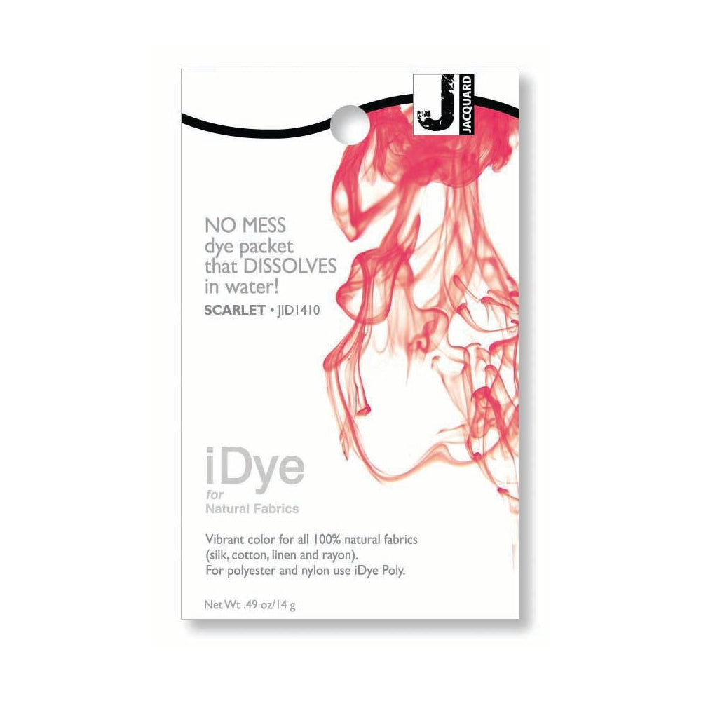 Jacquard iDye Natural Fabric Dye packet Scarlet JID1410