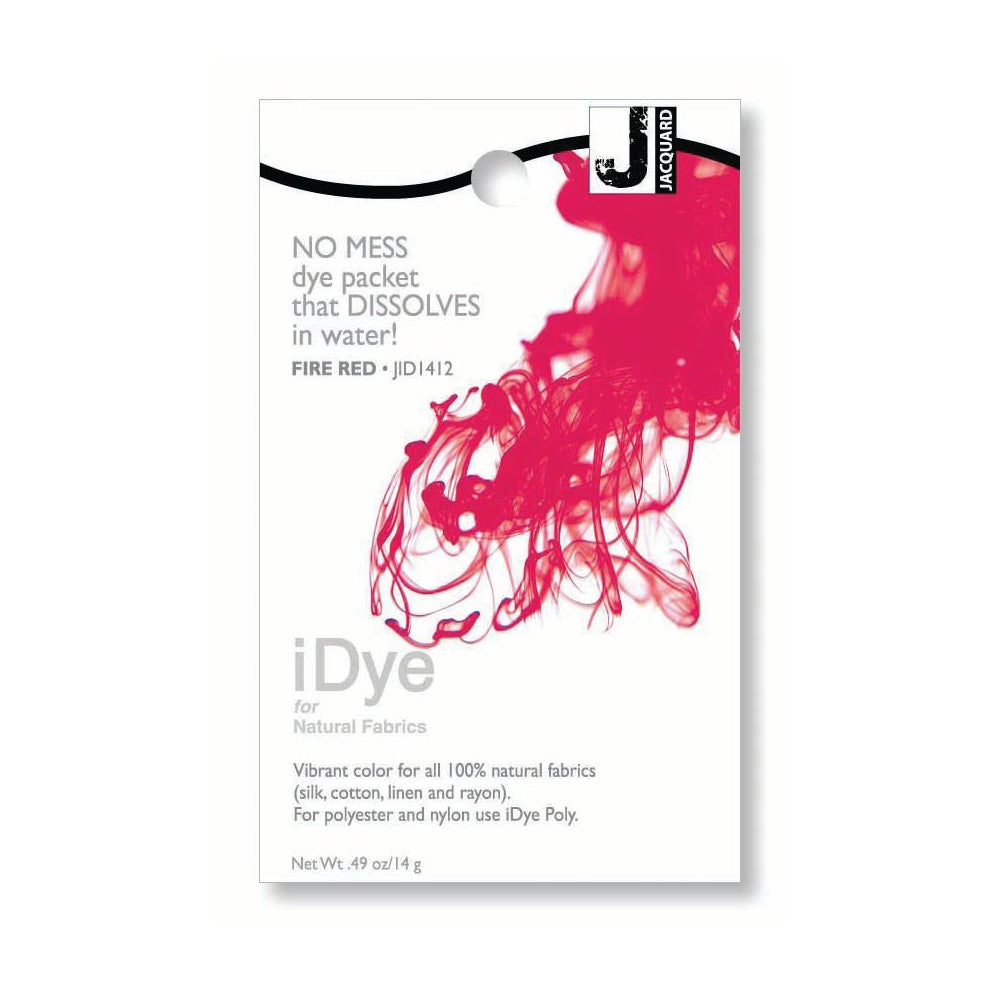 Jacquard iDye Natural Fabric Dye packet Fire Red 1412