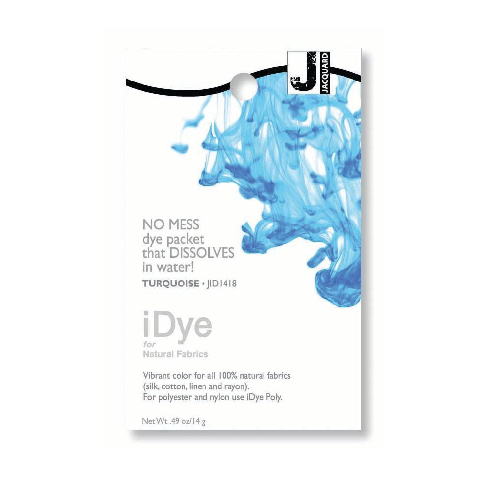 Jacquard iDye Natural Fabric Dye packet Turquoise JID1418