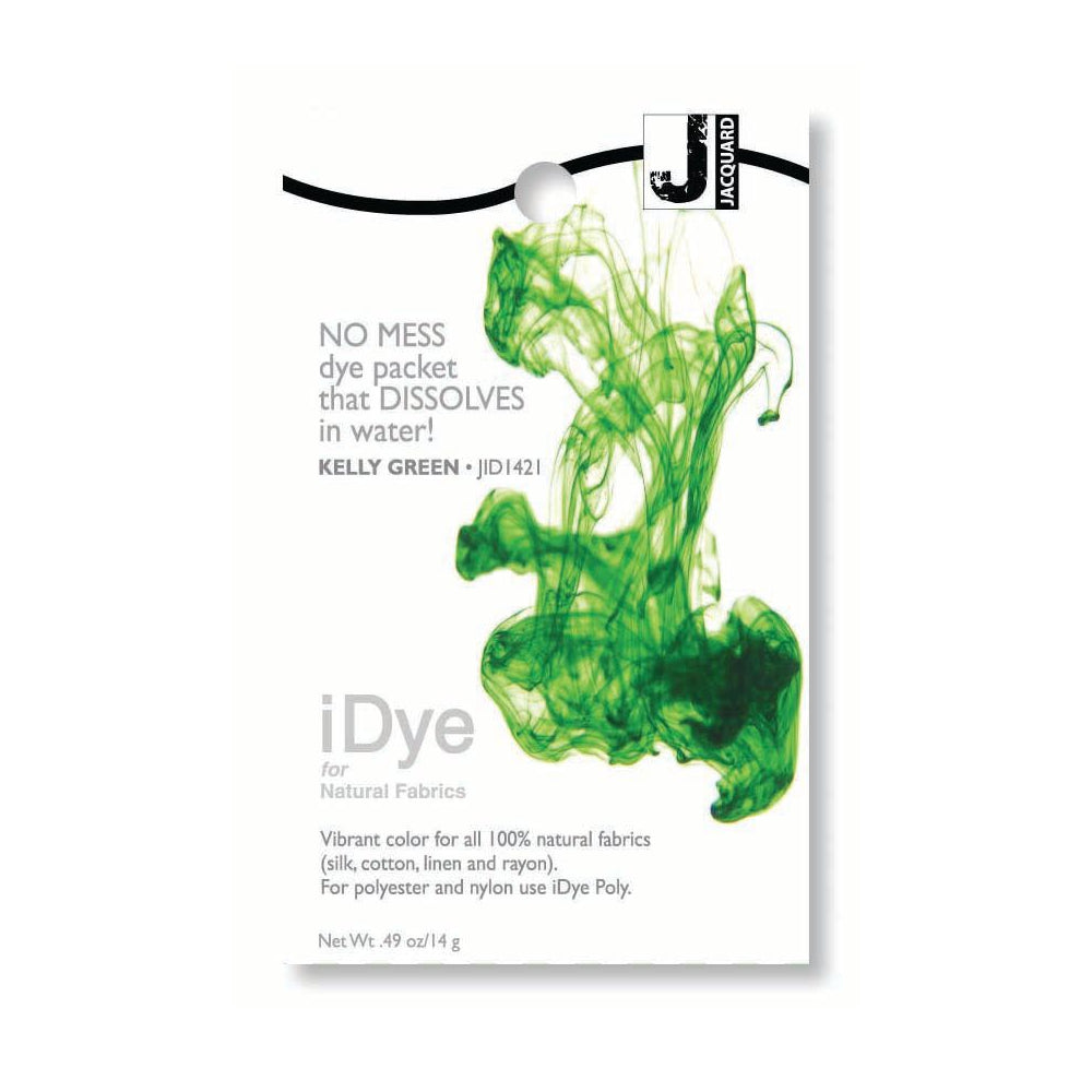 Jacquard iDye Natural Fabric Dye packet Kelly Green JID1421