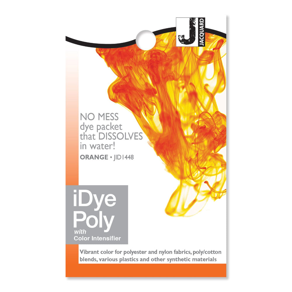Jacquard iDye Poly Fabric Dye with Colour Intensifier for Synthetic fabrics - Orange JID1448