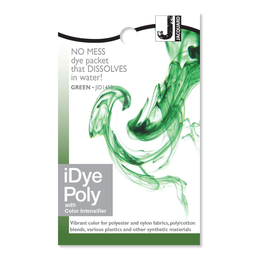 Jacquard iDye Poly Fabric Dye with Colour Intensifier for Synthetic fabrics - Green JID1452