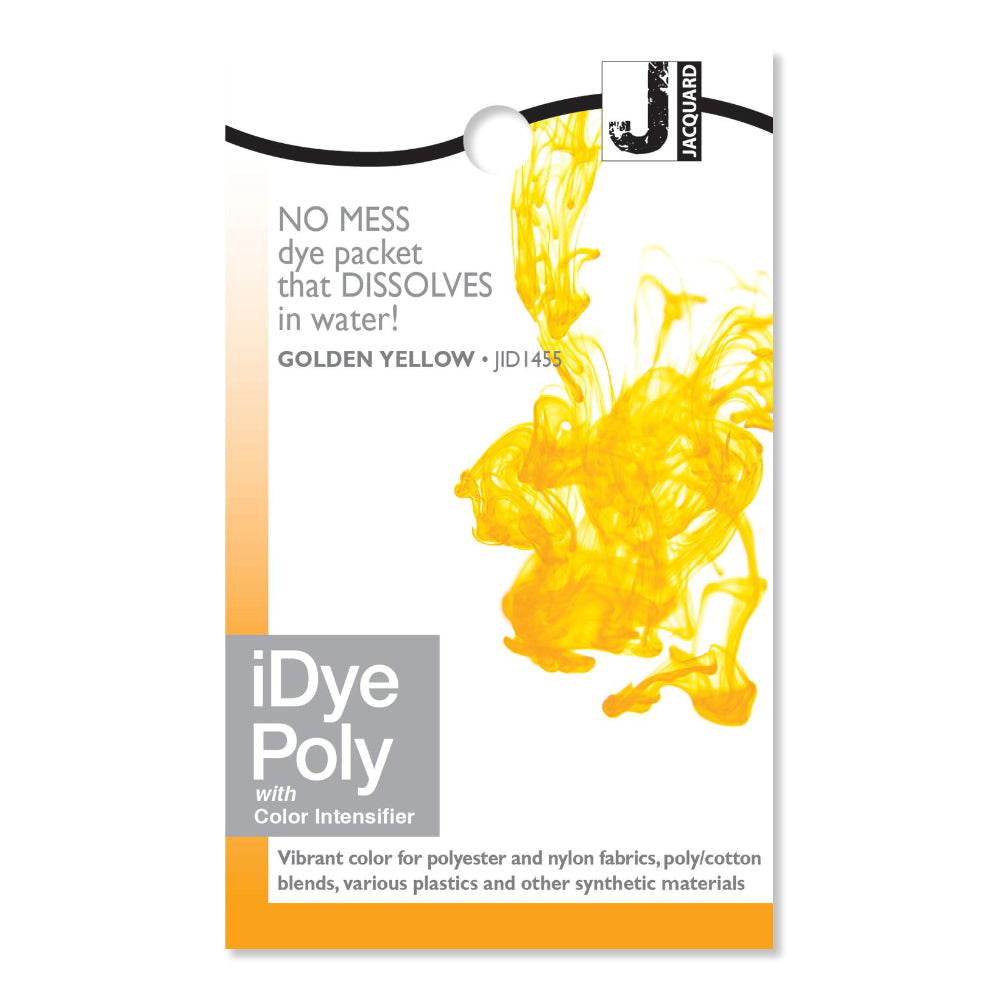 Jacquard iDye Poly Fabric Dye with Colour Intensifier for Synthetic fabrics -Golden Yellow JID1455