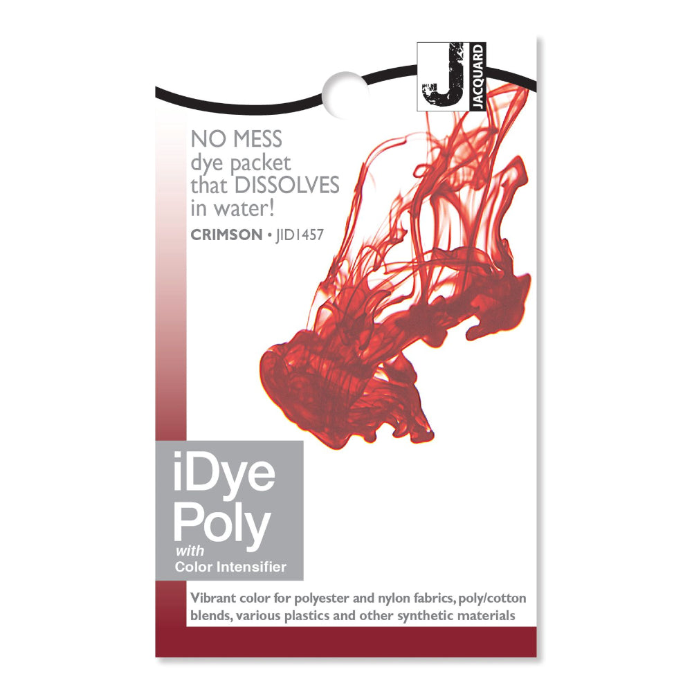 Jacquard iDye Poly Fabric Dye with Colour Intensifier for Synthetic fabrics - Crimson JID1457