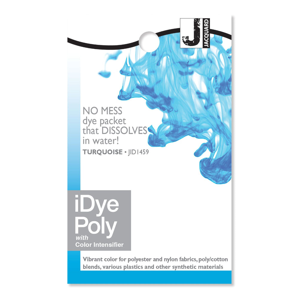 Jacquard iDye Poly Fabric Dye with Colour Intensifier for Synthetic fabrics - Turquoise JID1459