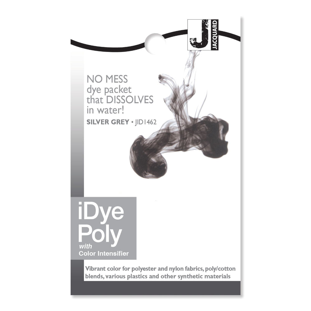 Packet of Jacquard iDye Poly Fabric Dye with Colour Intensifier Silver Grey