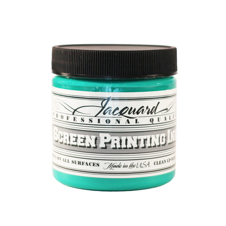 Jar of Jacquard Screen Printing Ink Turquoise colour
