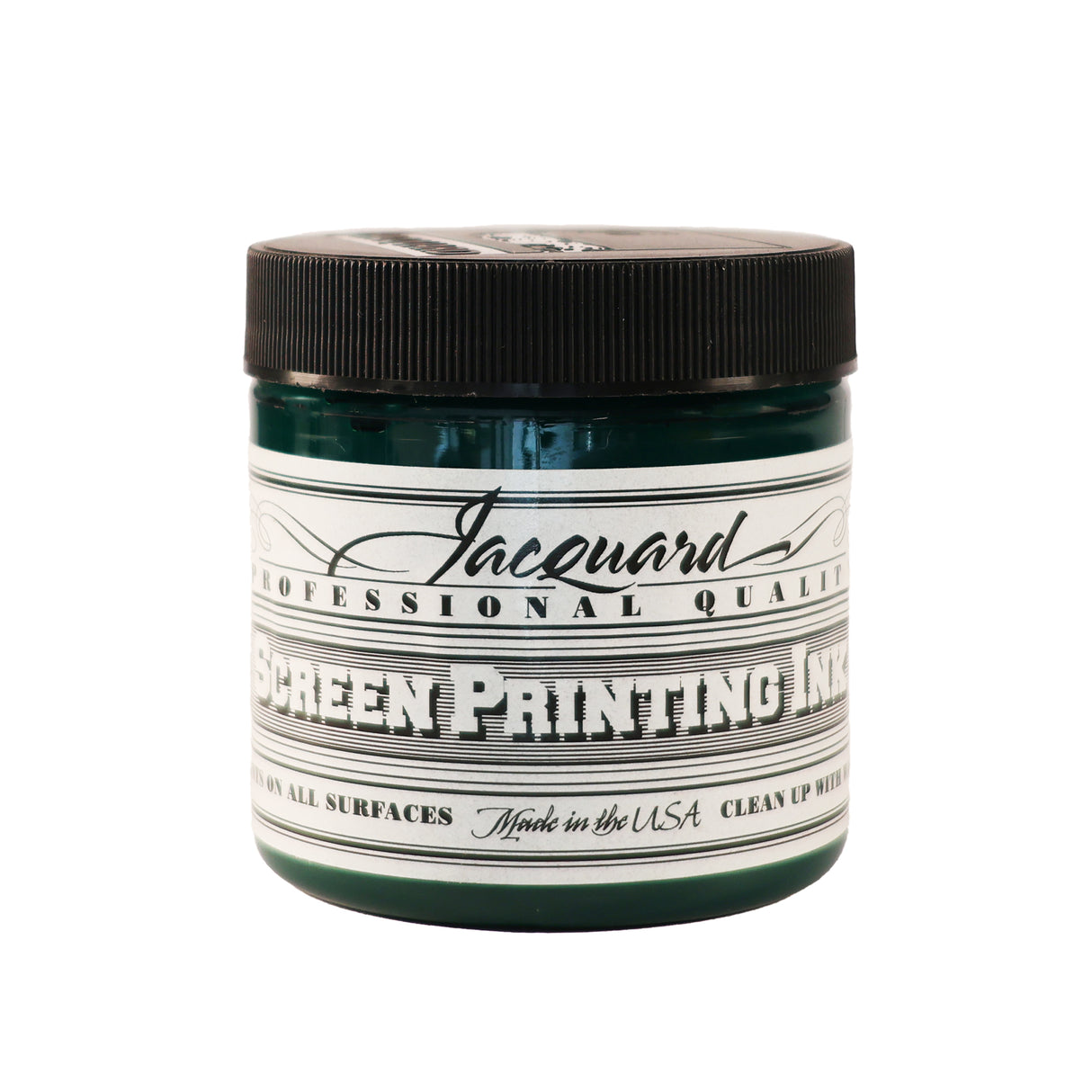 Jar of Jacquard Screen Printing Ink Green colour