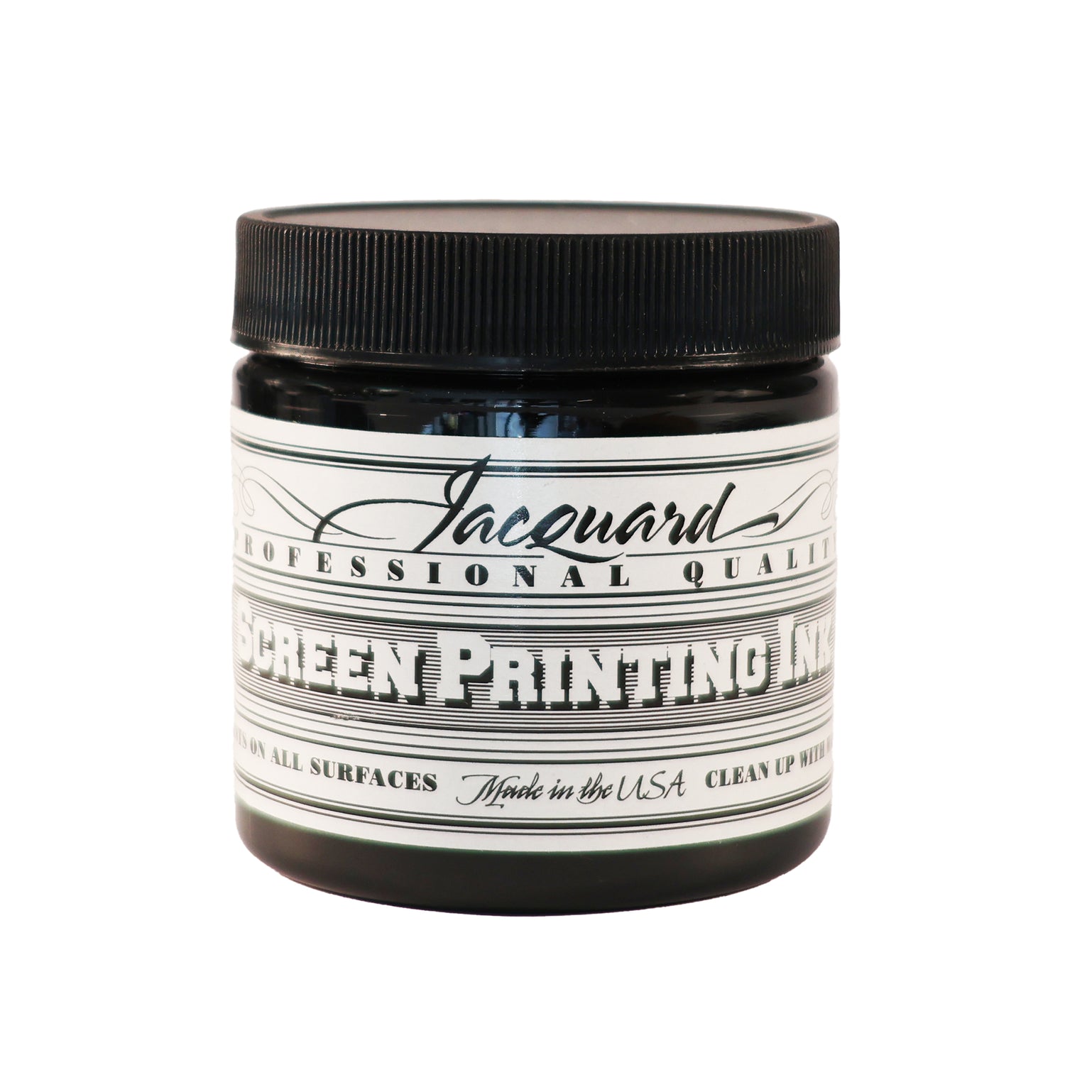 Jar of Jacquard Screen Printing Ink Black colour