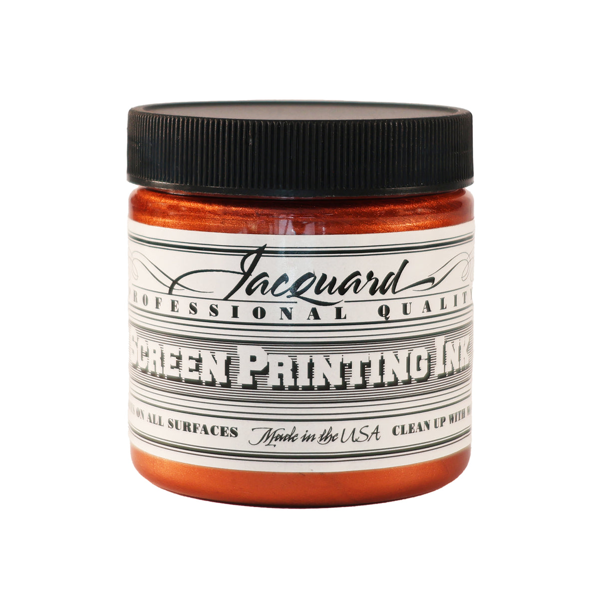 Jar of Jacquard Screen Printing Ink Copper colour.
