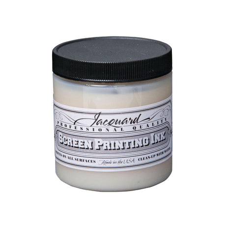 Jar of screen printing ink extender with a black lid on a white background