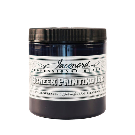 A jar of Jacquard Professional Water Based Screen Printing Ink in Navy.