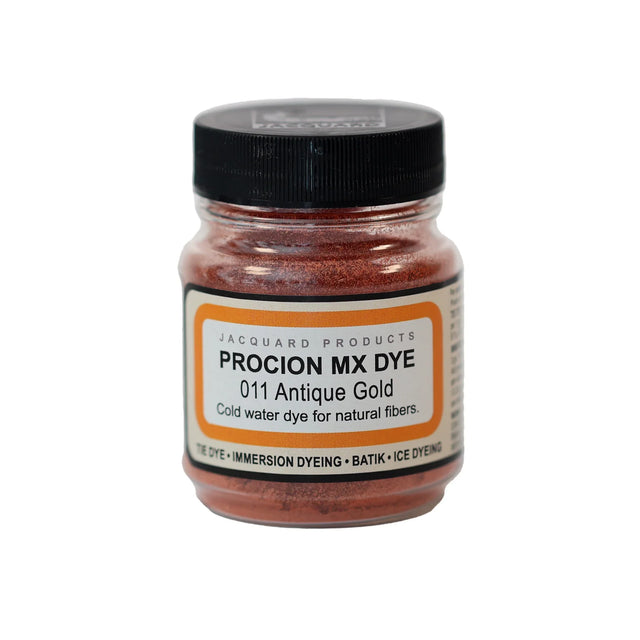 Jacquard Procion MX fabric dye jar in 011 Antique Gold