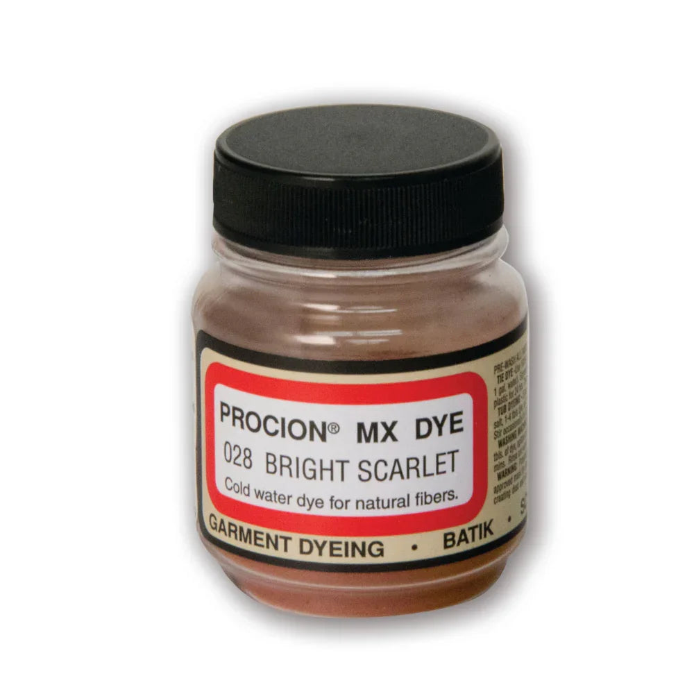 Jacquard Procion MX fabric dye jar in Bright Scarlet.
