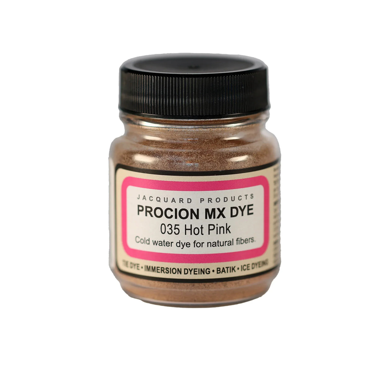 Jacquard Procion MX fabric dye jar in 035 Hot Pink.