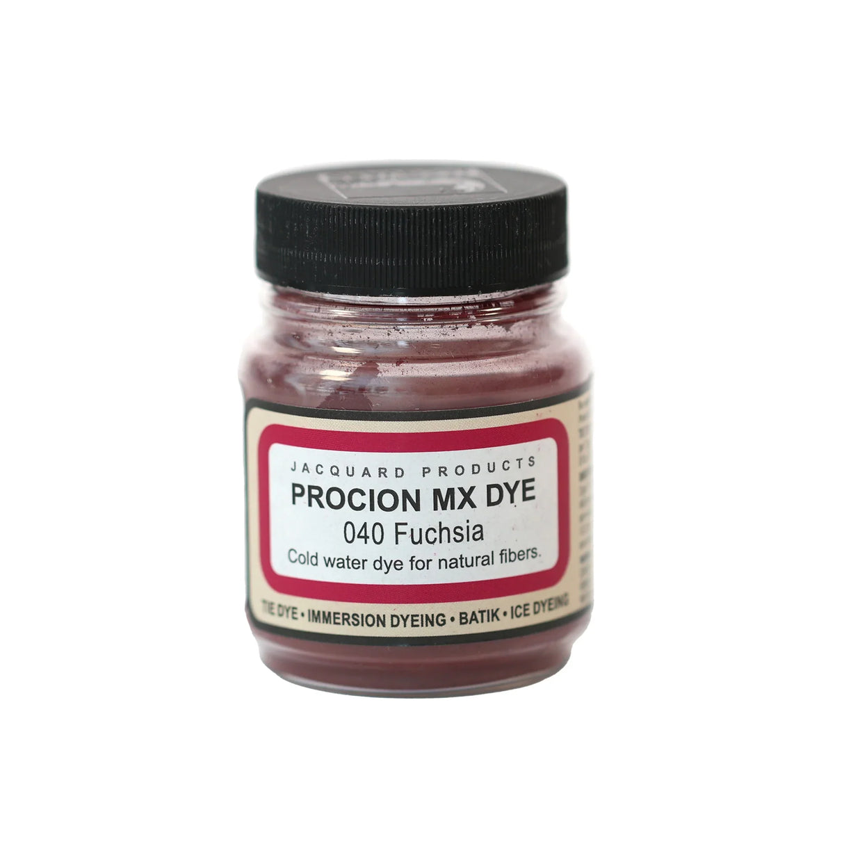 Jacquard Procion MX fabric dye jar in 040 Fuchsia.