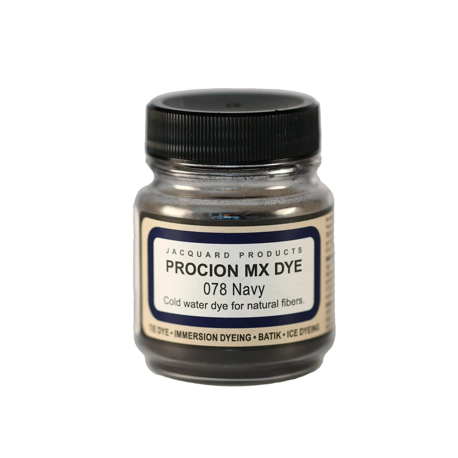 Jacquard Procion MX fabric dye jar in 078 Navy.