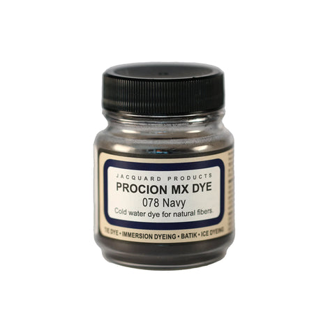 Jacquard Procion MX fabric dye jar in 078 Navy.