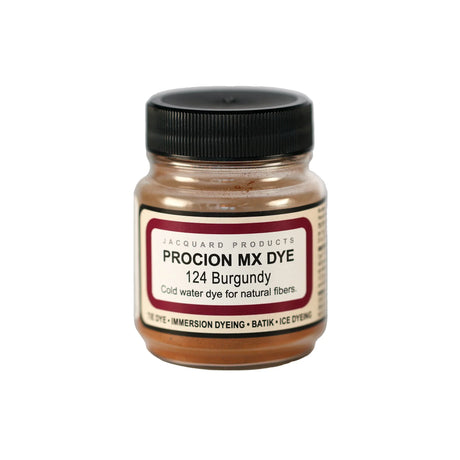 Jacquard Procion MX fabric dye jar in 124 Burgundy