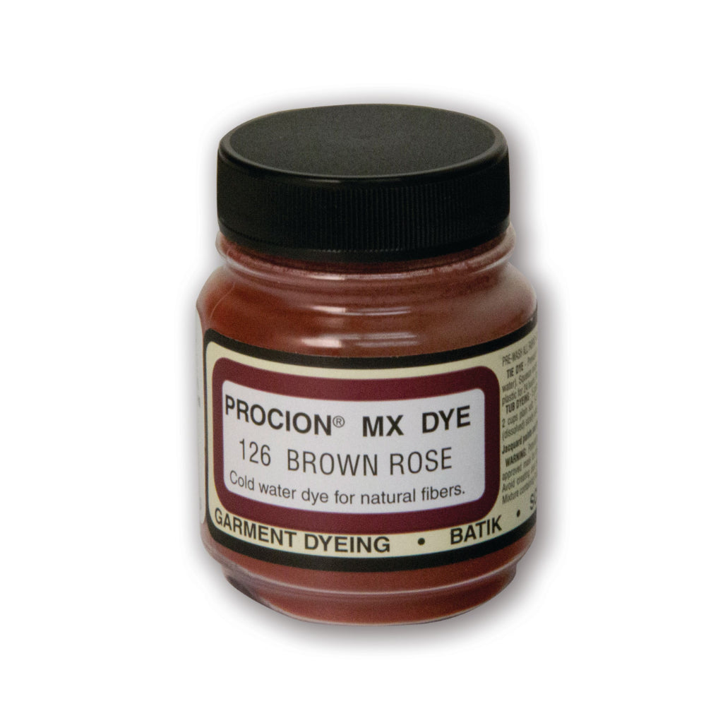 Jacquard Procion MX fabric dye jar in 126 Brown Rose.
