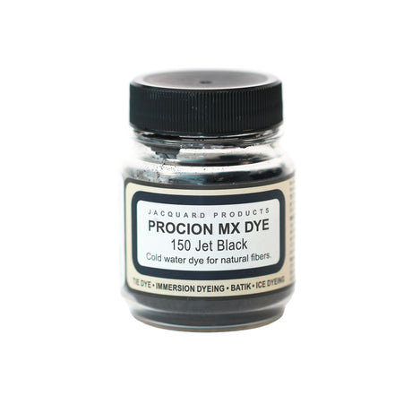 Jacquard Procion MX fabric dye jar in Jet Black.
