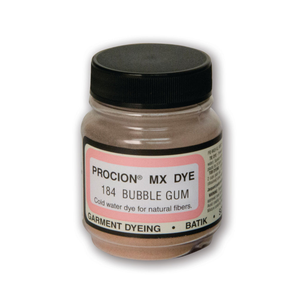 Jacquard Procion MX fabric dye jar in 184 Bubble Gum.