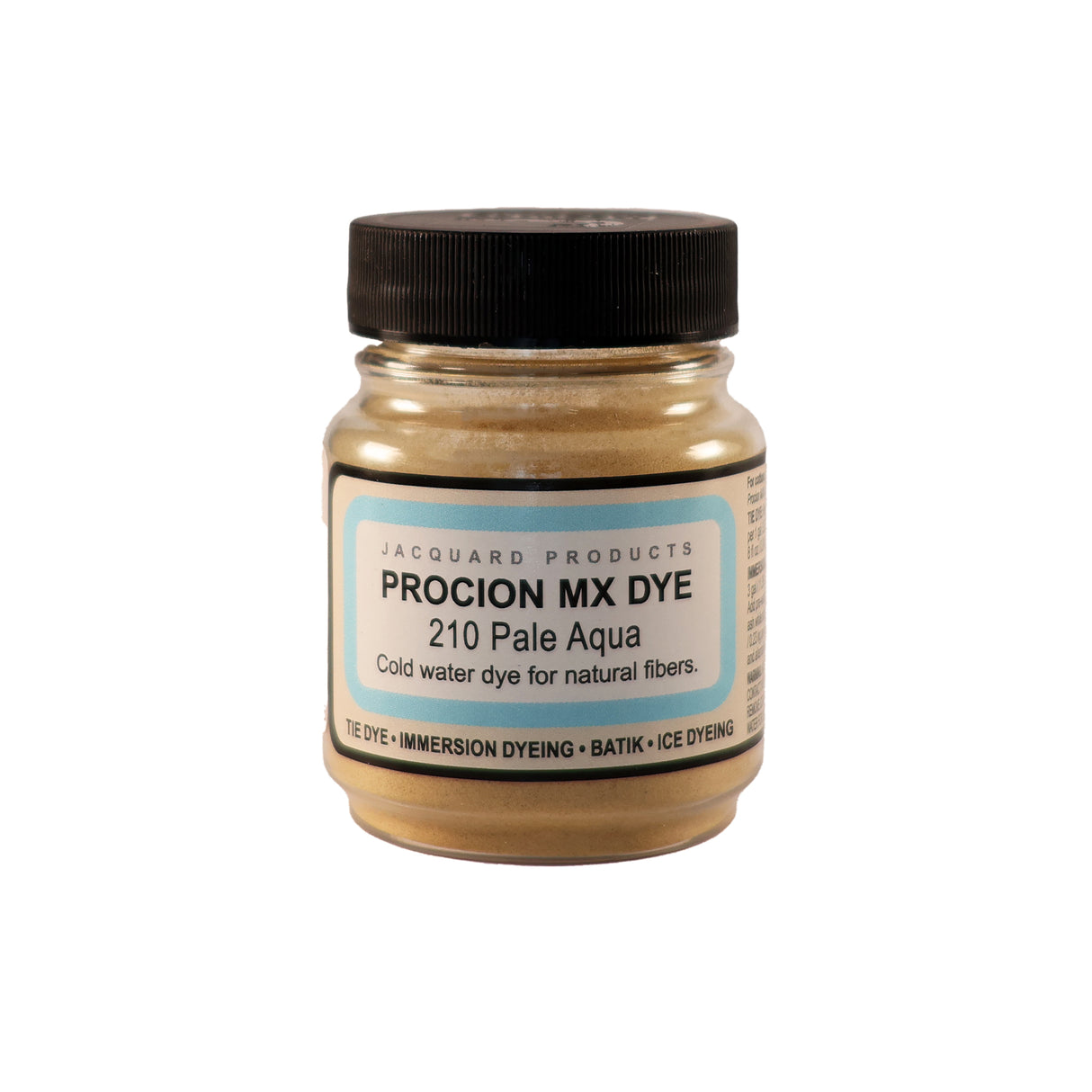 Jacquard Procion MX fabric dye jar in 210 Pale Aqua.