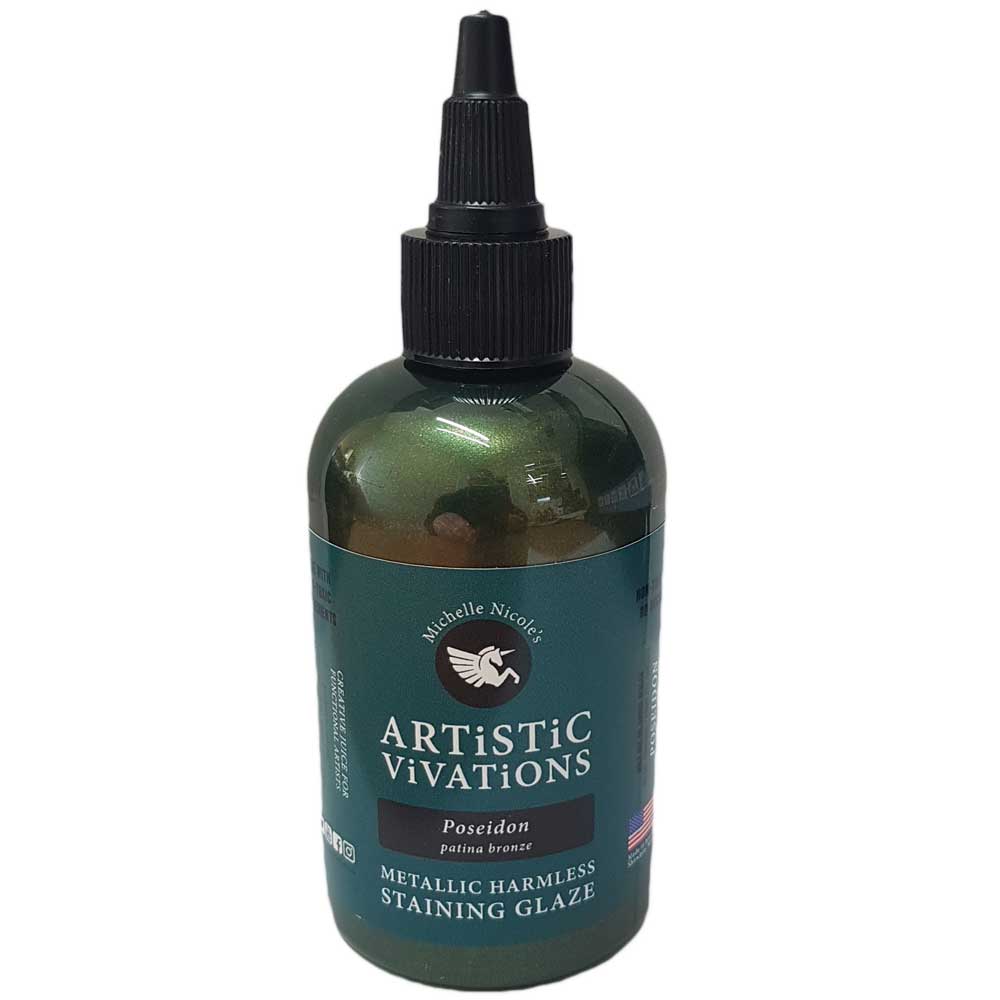 Bottle of Artistic Vivations Staining Glaze patina bronze colour 236ml