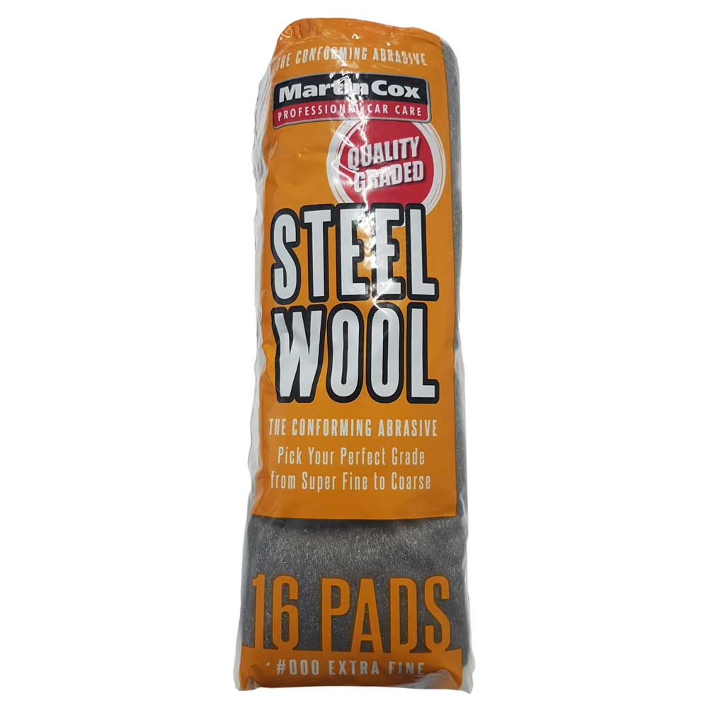Martin Cox Steel Wool pack of 16 pads in #000 extra fine grade