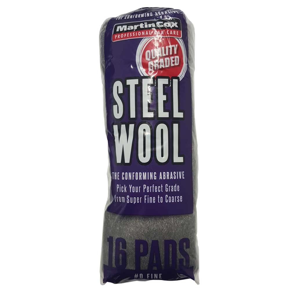 Martin Cox Steel Wool pack of 16 pads in #0 fine grade