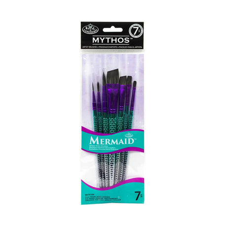 Packaged set of Mermaid Mythos artist brushes with visible brand name on a white background